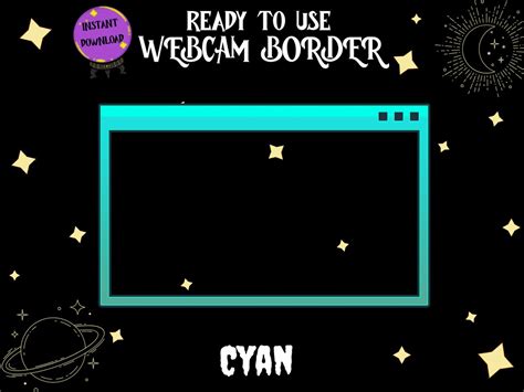 Cyan Y2k Windows Cam Border Twitch Discord Youtube Lofi Aesthetic Pixel