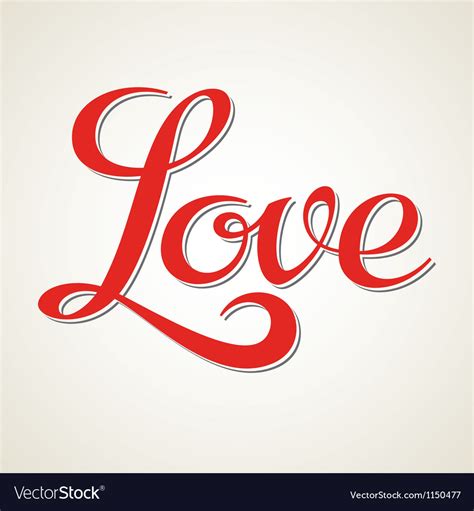 Love Hand Lettering Royalty Free Vector Image Vectorstock