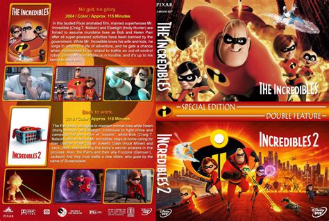 The Incredibles Double Feature 2004 2018 R1 Custom Dvd Cover And Labels