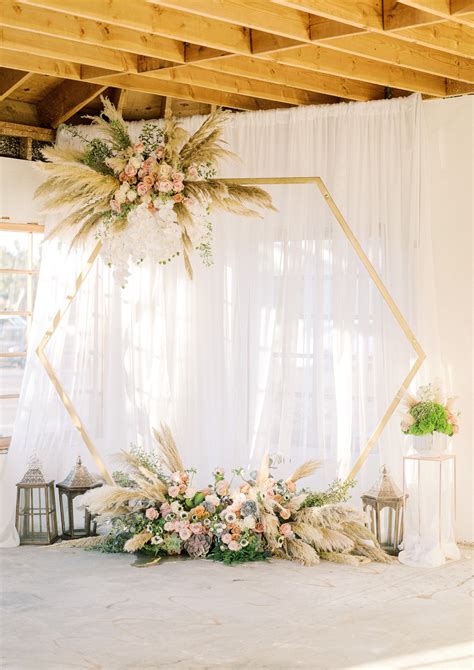 Modern Boho Wedding Arch Pampas Grass The Greatest Floral Trend That