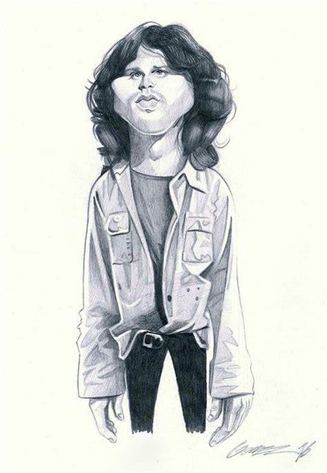 Jim Morrison Sebastián Gómez Jim Morrison Famous Faces Caricatures