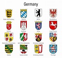 Coat of arms of the states of Germany, All German regions emblem ...