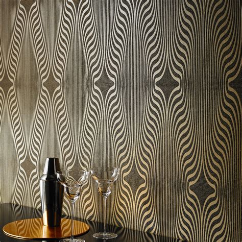 Grandeco Zebra Stripe Glitter Blown Vinyl Wallpaper Bob 19 05 5