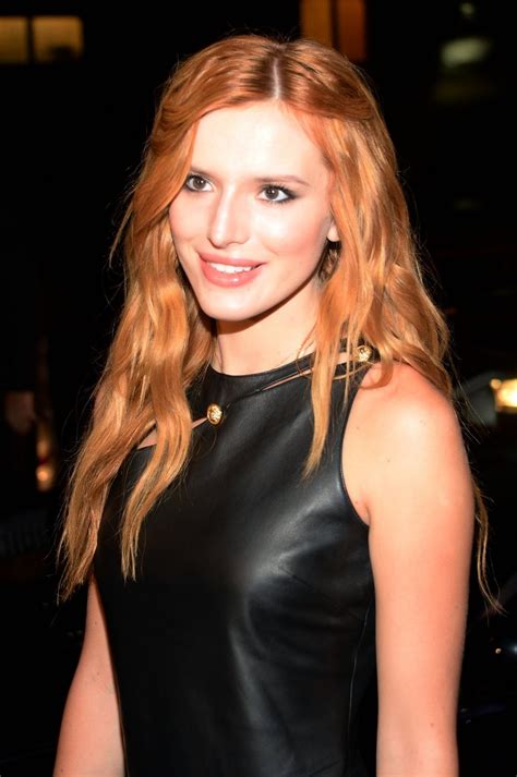 Bella Thorne In A Leather Dress At The Versus Versace Spring 2015 New York Fashion Week Show