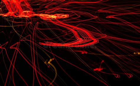 Red Luminous Lines On A Black Background Stock Image Image Of Curve