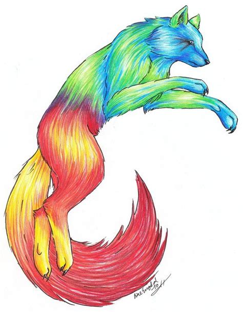 Rainbow Wolf Rainbow Wolf By Larvoncl On Deviantart Rainbow Animals