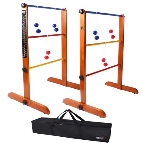 Gse Games And Sports Expert Solid Wood Ladder Ball Toss Outdoor Lawn Game