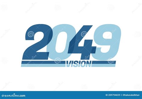Happy New Year 2049 Typography Logo 2049 Vision 2049 New Year Banner