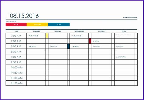6 Weekly Calendar Excel Template Excel Templates Excel Templates