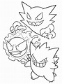 Gengar Pokemon Coloring Pages - Free Printable Coloring Pages for Kids