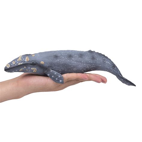 Mojo Grey Whale Plastic Animal Sea Toy Figure Model Figurine Fish Bath