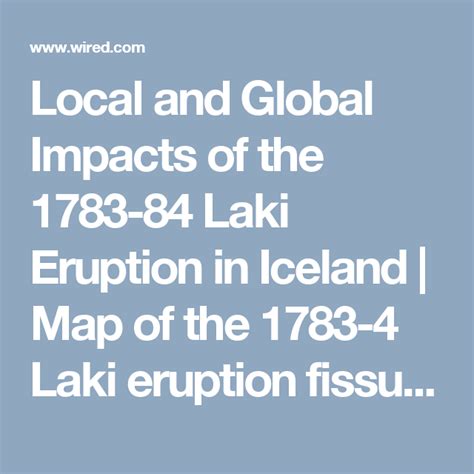 Local And Global Impacts Of The 1783 84 Laki Eruption In Iceland Map