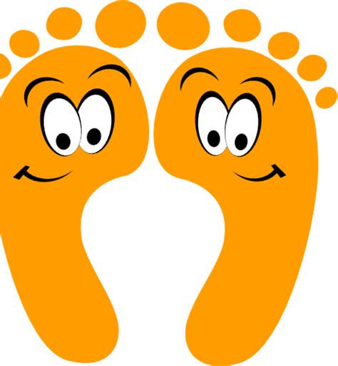 Happy Feet Clipart Orange Happy Feet Clip Art At Clker Cartoon Feet