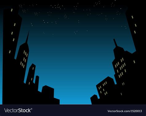 Night City Skyline Background Royalty Free Vector Image