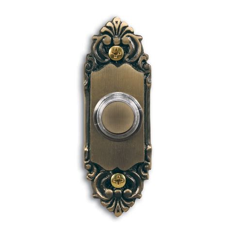 Utilitech Wired Antique Brass Doorbell Button In The Doorbell Buttons