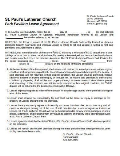 6 Church Lease Agreement Templates In Pdf