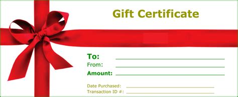 Printable Christmas Gift Certificates Templates Free Best Blank