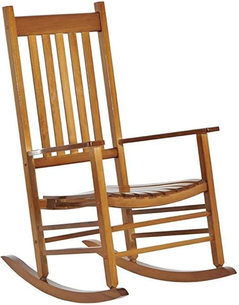 Outsunny Outdoor Rocking Chair Wooden Rustic High Back All Weather