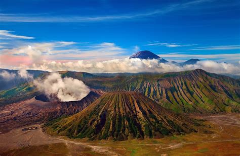 Indonesia Cloud Mount Bromo Java Indonesia Volcanoes Volcano