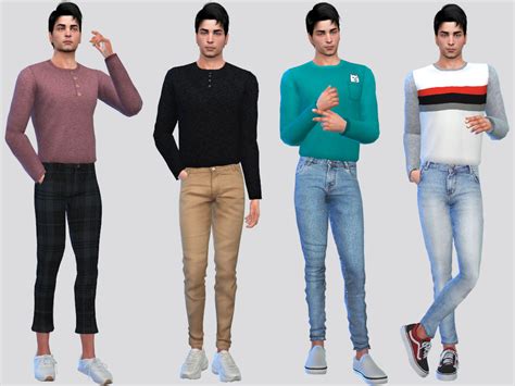 Tucked Longsleeve Tees By Mclaynesims At Tsr Sims 4 Updates