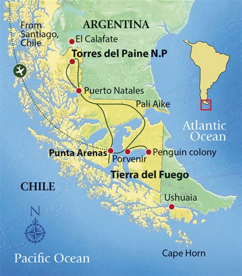 Observando Aves En Patagonia Mapa Far South Expeditions