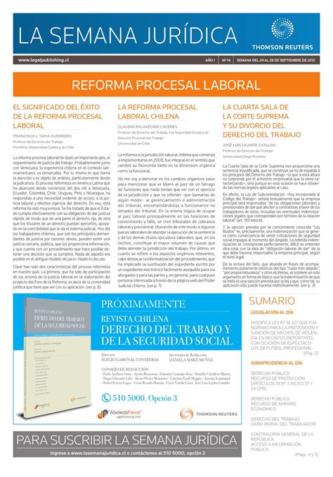 N° 14 Reforma Procesal Laboral By Legalpublishing Issuu