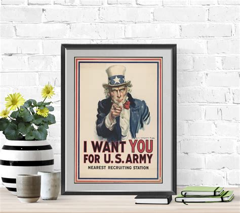 Onkel Sam Will Sie Us Army Rekrutierung Poster Digitale Etsy