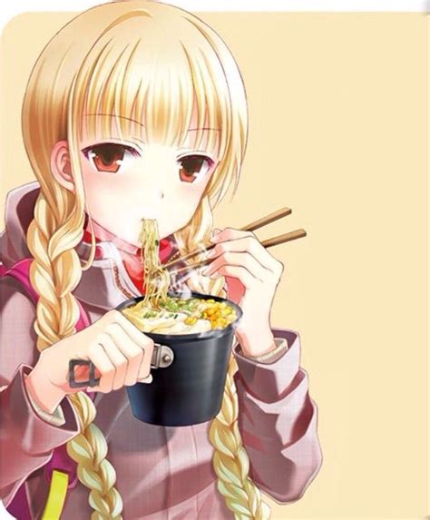 Kawaii Anime Girl Eating Ramen Anime Wallpaper Hd