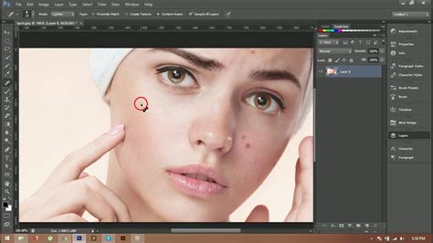 How To Use Spot Healing Brush Tool In Photoshop Fast And Easy Youtube