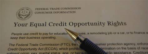 Equal Credit Opportunity Act Ecoa Doctor Of Credit