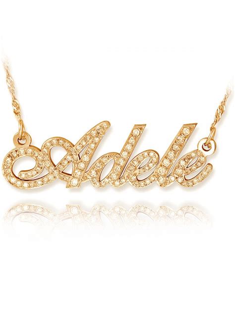 Personalized Name Necklace With Studded Birthstone