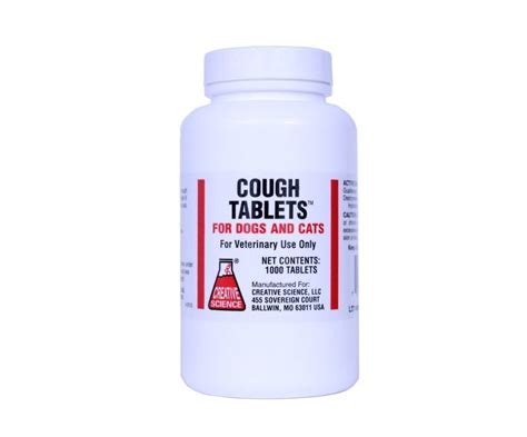Creative Science Cough Tablets Dog And Cat Supplement 1000 Count