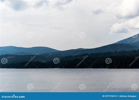 Oasa Lake From Sureanu Mountains Stock Photo Image Of Road Forest