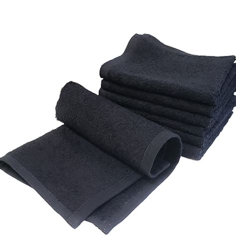 Bleach Resistant Washface Cloth Black 12x12 5 Doz60 Pieces Best Linens
