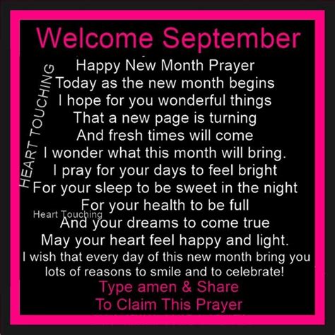 Prayer To Welcome September Pictures Photos And Images For Facebook