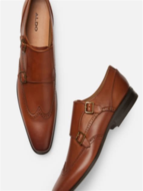 Buy Aldo Men Brown Solid Leather Formal Monks Formal Shoes For Men