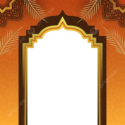 Ramadan Frame With Islamic Decoration And Palm Ornamental On