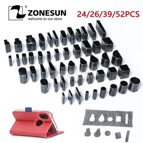 Zonesun 52pc High Carbon Steel Round Hole Puncher Diy Handmad Belt