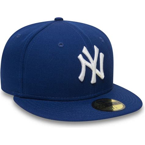 New Era Flat Brim 59fifty Essential New York Yankees Mlb Blue Fitted