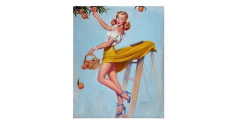 Peaches Pin Up Poster Zazzle