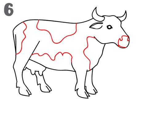 How To Draw A Cow Easy Drawing Tutorial
