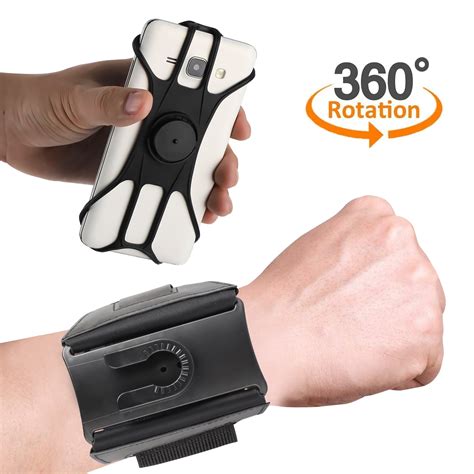Wristband Phone Holder 360 Rotatable Detachable Sports Running Armband Cell Phone Holder