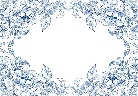 Beautiful Decorative Sketch Floral Frame 1241645 Vector Art At Vecteezy