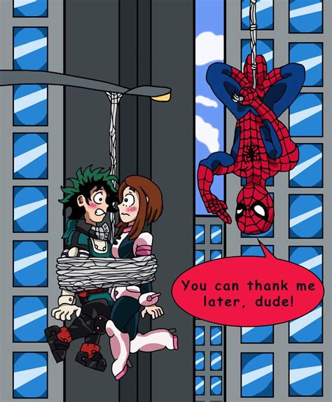 Deku X Uraraka Spider Wingman By Edcom02 My Hero Academia Memes My