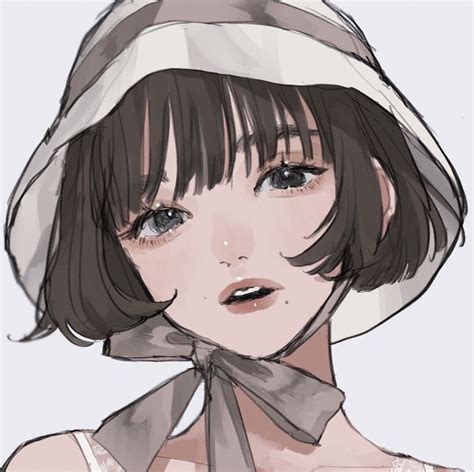 Cottagecore Anime Girl Pfp Brown And White Pfp Cute Art Styles Cartoon