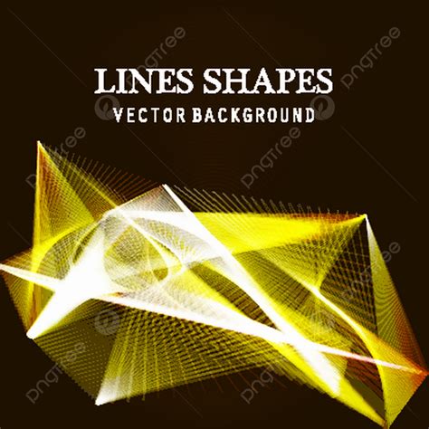 Lines Shapes Lighting Abstract On Golden Dark Background Banner