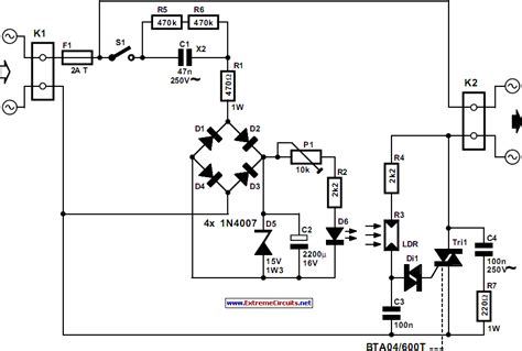 A wiring diagram is a streamlined standard pictorial depiction of an electric circuit. Automatic Light Dimmer Circuit Diagram