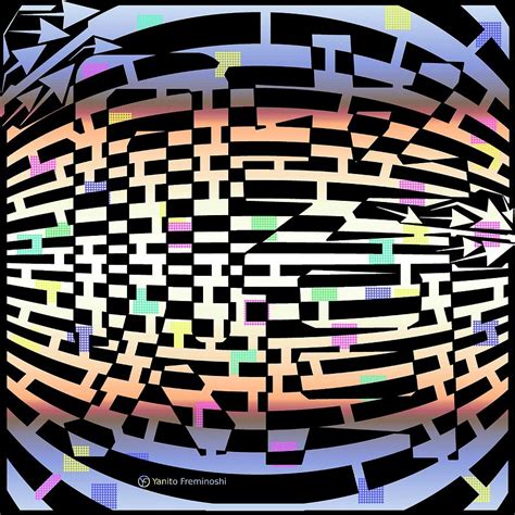 Chinese Symbol Maze Digital Art By Yanito Freminoshi Pixels