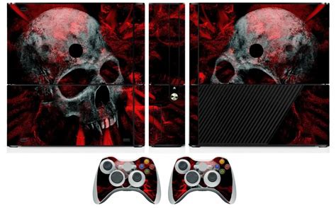 251 Skull Vinyl Skin Sticker Protector For Microsoft Xbox 360 E And 2