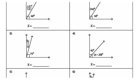 Complementary and Supplementary Angles Worksheets | Supplementary